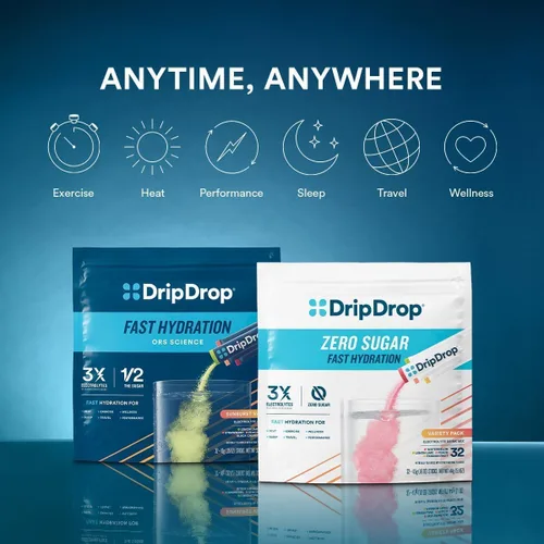 Miniatura 2 de DripDrop Hydration - Paquetes de electrolitos en polvo - Mango, acai, fruta de la pasión, coco piña - 16