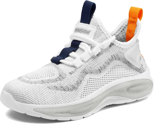 RUNSIDE Tenis para niños y niñas, para correr, ligeros, deportivos, casuales, transpirables, con cordones, para caminar al aire libre