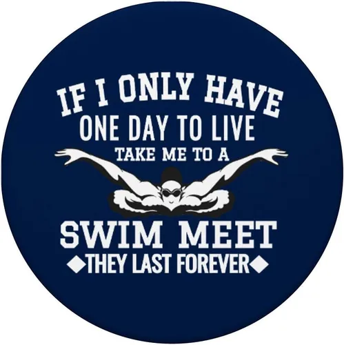 Miniatura 3 de Natación para amante de la niña, diseño de amante de la natación, color azul y blanco, para cumpleaños, PopSockets, agarre y soporte para teléfonos