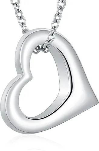 constantlife Joyería de cremación para cenizas – Colgante de corazón conmemorativo collar de urna conmemorativa soporte para cenizas de acero