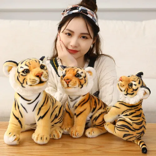 Miniatura 6 de GUDVES Tiger Tale Toys - Peluche de tigre blanco de 7.8 pulgadas, bonito y realista regalo para niños