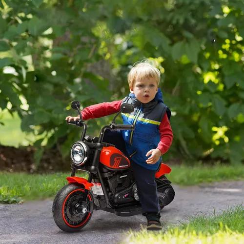 Miniatura 2 de Aosom Motocicleta para niños con ruedas de entrenamiento, juguete de 6V para montar para niños de 18 a 48 meses, motocicleta a batería para niños