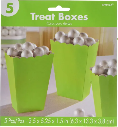 Miniatura 10 de Adorable caja pequeña de palomitas de maíz festoneadas, 5.25 x 3.75 pulgadas (5 piezas), ideal para cumpleaños, recuerdos de fiesta, celebraciones