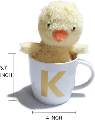 Miniatura 2 de ZaH Taza de café de 16 onzas, taza de cerámica del alfabeto ABC para mujeres, hombres, niños y niñas, decoración del hogar, taza inicial A-Z (A)