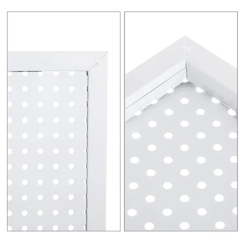 Miniatura 3 de Yaocom 6 paneles de metal para tablero de clavijas, 48 x 48 pulgadas en total, kit de combinación con ganchos de tablero de clavijas de corazón