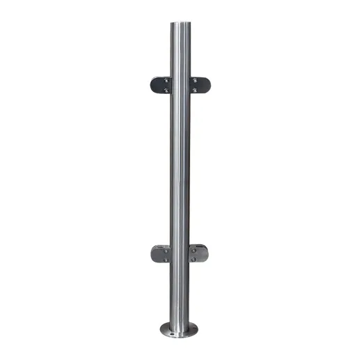 Miniatura 2 de DHBREK Poste de barandilla de vidrio de acero inoxidable con abrazadera de vidrio para paneles de vidrio, soportes de montaje, poste de barandilla