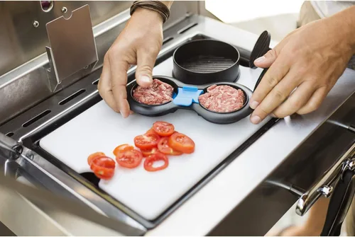 Miniatura 2 de Napoleon Kit de prensa gourmet para hamburguesas, prensa deslizante, hamburguesas rellenas, apto para lavavajillas
