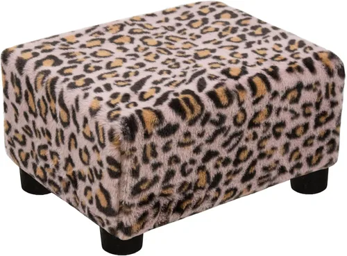 Miniatura 13 de CAROLMADE Taburete Pequeño Otomana Reposapiés con Patas Bajo el Escritorio Reposapiés para Sala de Estar, Dormitorio y Oficina, Negro