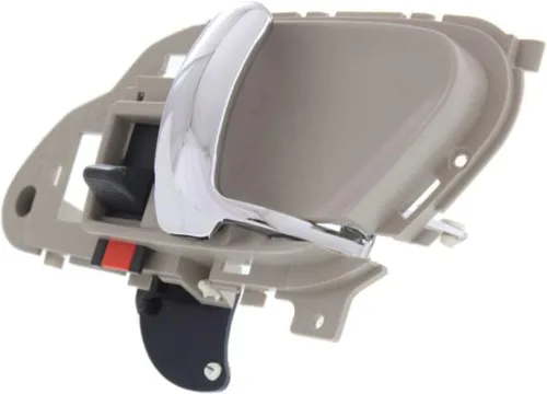 Miniatura 3 de KarParts360 Manija de puerta interior para Chevy K3500 Bisel beige con palanca cromada 1995-2000 con botón de bloqueo de puerta Recorte