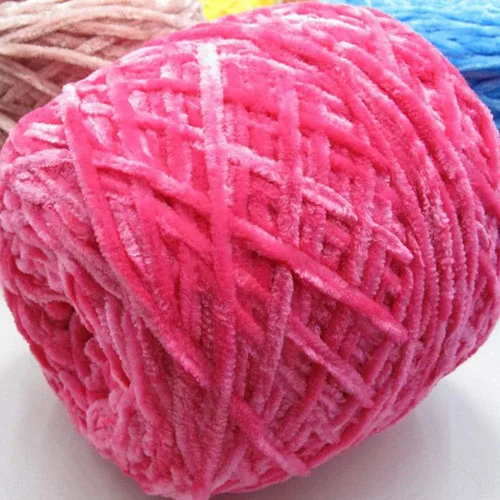 Miniatura 2 de Hilo de chenilla de 8 oz/250 g, hilo de chenilla de terciopelo para bricolaje, hilo de chenilla marrón café de lujo voluminoso para bufanda