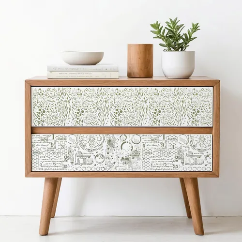 Miniatura 4 de Plantillas cubistas para manualidades, plantillas de textura reutilizables, plantillas de fondo de capas mixtas para pintar sobre muebles de madera