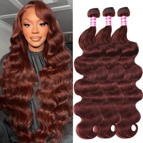 Miniatura 10 de UNice 4 manojos de cabello humano brasileño ondulado, 100% real, sin procesar, extensiones de cabello humano virgen, color negro natural, 20, 22