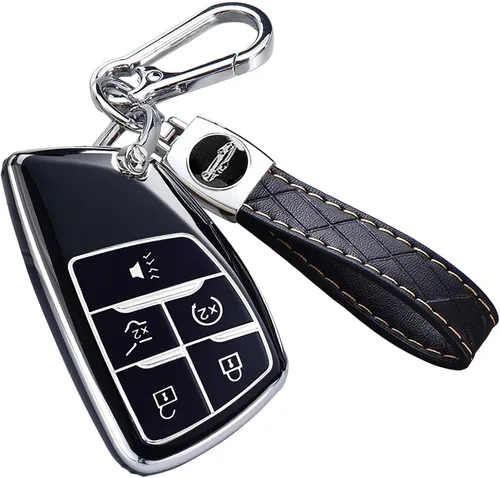 Miniatura 10 de Funda para llavero Chevy con llavero, funda de TPU suave para Colorado Equinox Silverado, para GMC Canyon Sierra Remote Smart Key Holder