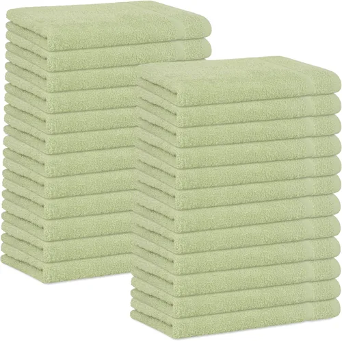 Miniatura 36 de Toallas de baño básicas medianas de 24 x 48 pulgadas, paquete de 6, color beige, suaves y absorbentes, toallas de algodón multiusos para baño, spa