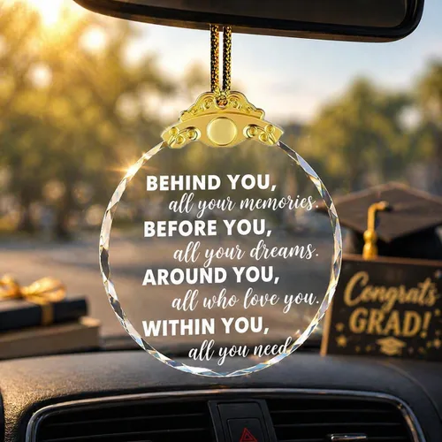Miniatura 3 de Regalo de graduación para él, su hijo, hija, graduados – Adorno colgante de graduación de cristal 2026 para decoraciones de árboles pequeños, 8ª
