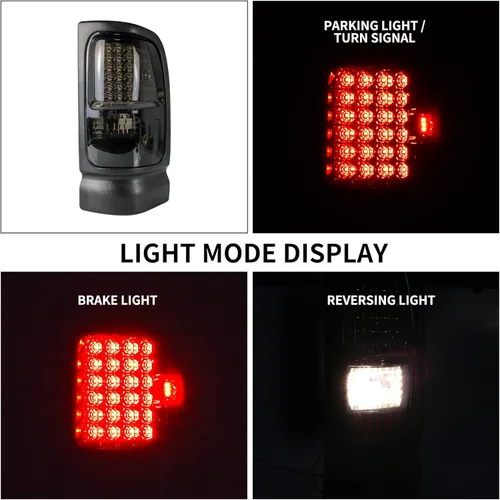 Miniatura 2 de Luces traseras LED para RAM 1500 1994-2001, luces traseras LED negras ahumadas para Dodge RAM 1500/2500 / 3500 1994 1995 1996 1997 1998 1999 2001
