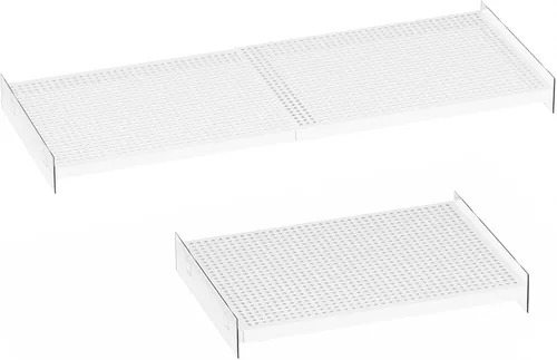 Miniatura 10 de Organizador de estantes de tensión de armario, estante de almacenamiento expandible de metal resistente, separador divisor para gabinete, armario