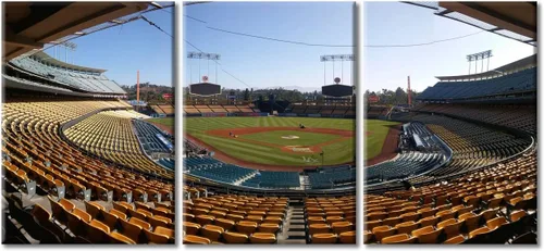 Miniatura 45 de TUMOVO American Sports - Decoración de pared Wrigley Stadium, 3 piezas, arte de pared de estadio de béisbol, cuadros para decoración del hogar