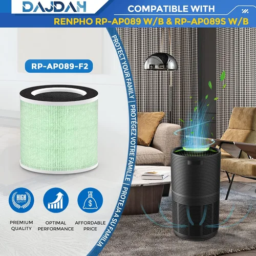 Miniatura 2 de [Filtro absorbente de toxinas] Filtro RP-AP089B compatible con RENPHO Filtro de repuesto para purificador de aire RP-AP089 RP-AP089-F2 para RENPHO