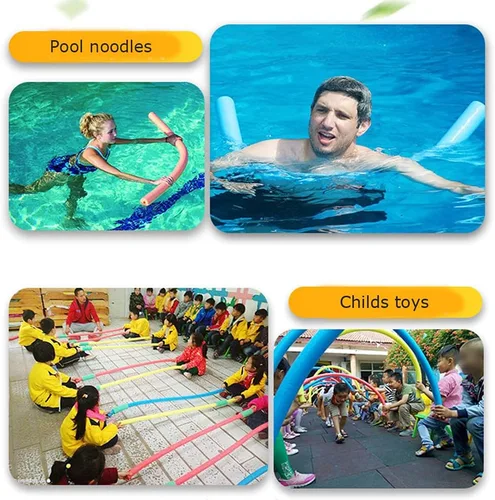 Miniatura 4 de Fideos flotantes para piscina, tubo de espuma de natación súper grueso, palo de natación colorido brillante de 52 pulgadas, accesorios para niños
