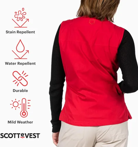 Miniatura 3 de SCOTTeVEST 101 chaleco de viaje para mujer 9 bolsillos ocultos Anti-Pickpocket