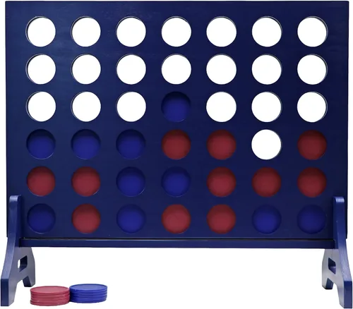 Miniatura 91 de Tailgating Pros Cuatro en una fila gigante azul marino premium con funda de transporte – Juego de patio al aire libre de gran tamaño – ¡Muchos