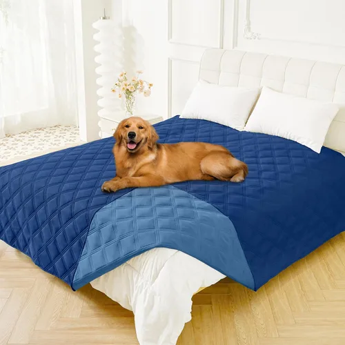 Miniatura 100 de Smiry Funda Impermeable para Cama de Perro, Manta Suave Reversible para Mascotas, Lavable a Prueba de Fugas para Gatos y Perros, Funda para Sofá
