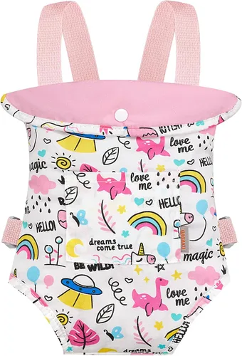 Miniatura 14 de Portabebés para Muñecas de GAGAKU para Niñas Pequeñas Portabebés para Muñecas Reborn Portador de Muñecas para Bebés Pequeñas Edades 1-3 Años