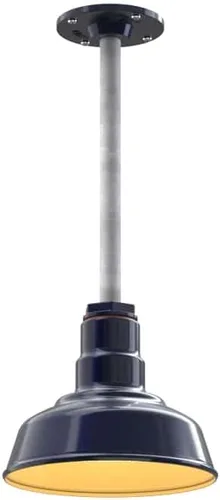 Miniatura 49 de Steel Lighting Co. Inglewood - Lámpara de granero Lámpara montada en el techo Cúpula redonda de 8 pulgadas vástago inclinado de 12 pulgadas