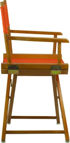 Miniatura 6 de Casual Home - Silla de director de 18.0 in, marco de roble miel con lienzo color mandarina
