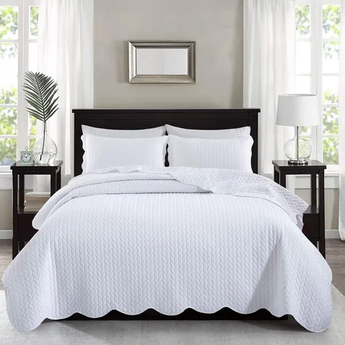 Miniatura 60 de MOONLIGHT20015 Edredón tamaño King (106 x 96 pulgadas) con 2 fundas de almohada (20 x 36 + 2 pulgadas) para todas las estaciones, juego de cama Azul