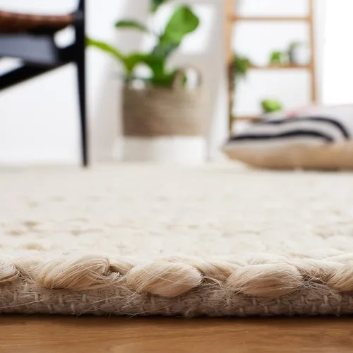 Miniatura 5 de SAFAVIEH Natural Fiber Collection - Alfombra decorativa de 2 x 3 pies, color lejía, yute hecho a mano, diseño trenzado tejido, ideal para entrada