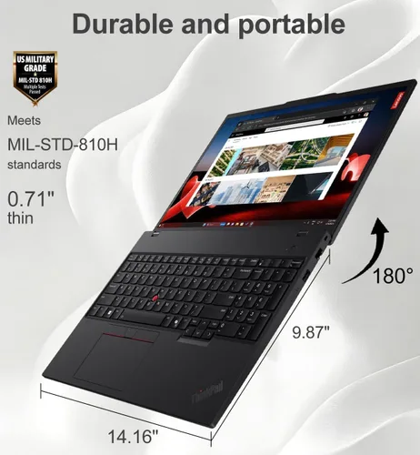 Miniatura 8 de Lenovo ThinkPad T16 G4 Business AI PC portátil, 16 pulgadas FHD+, Intel 12-Core Ultra 5 225U (>i7-1355U), cámara web IR, Thunderbolt 4, computadora