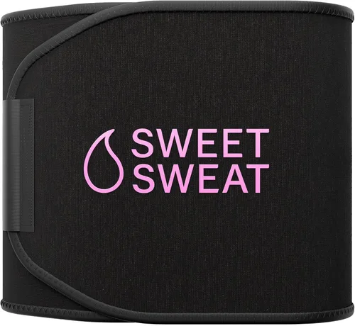 Miniatura 15 de Sports Research Sweet Sweat - Faja reductora de cintura de la serie Core; banda de fitness de sudoración premium para mujeres y hombres