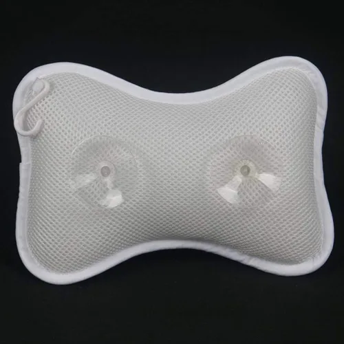 Miniatura 4 de Heallily Almohada de bañera 1 pieza suave de apoyo con ventosas para cuello y hombro (gris)