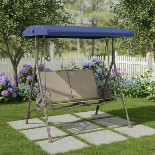 Miniatura 2 de Garden Winds Cubierta superior de repuesto RipLock 350 reforzada compatible con Garden Treasures modelos de columpio para 2 personas SS-909E-1, Azul