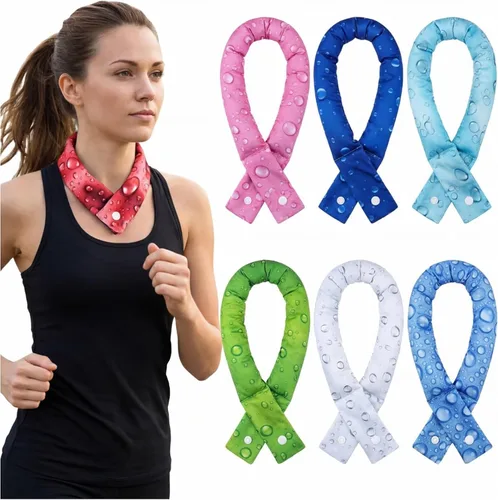 Miniatura 12 de Xuhal 6 unidades de enfriamiento para el cuello, bandana refrescante para el cuello, bufanda enfriadora de hielo para mujeres, verano, actividades
