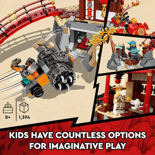 Miniatura 3 de LEGO NINJAGO Ninja Dojo Temple Masters of Spinjitzu Set 71767, kit de construcción de juguete Ninja con 8 minifiguras y figura de serpiente