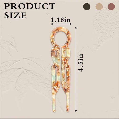 Miniatura 2 de 4 pinzas de pelo francesas Prestige para mujer, agarre en forma de U, elegantes pinzas para cabello fino y grueso, accesorios decorativos de San