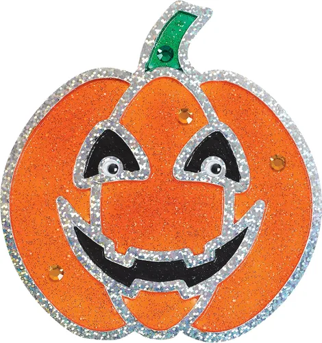 Miniatura 7 de Creativity for Kids Kit de arte para ventana de Halloween Crea 7 atrapasoles espeluznantes con pintura, diamantes de imitación y ojos ondulantes