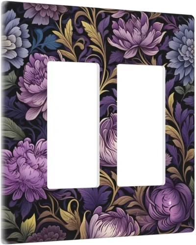 Miniatura 146 de Decorative Outlet Covers Blue Background White Cat Daisy Floral 2-Gang 1-Gang Wall Plate Single Toggle/Rocker Farmhouse Style Light Switch Covers