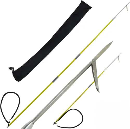 Scuba Choice 6 "Spearfishing Pole Spear 1 Prong Single Barb punta ajustable a 4" y 5 de viajes con bolsa (3 piezas)