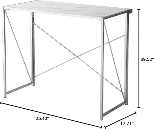 Miniatura 3 de Urban Lifestyle Escritorio plegable para computadora, mármol/plata