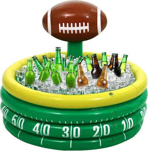 Miniatura 12 de Bencailor - Barra de servir inflable de PVC para bebidas de fútbol, juego de lanzamiento, decoración de fiesta, rugby, baloncesto, béisbol