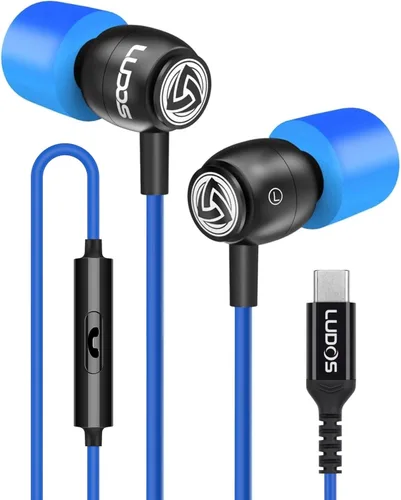 Miniatura 30 de Auriculares con cable Ludos Clamor, auriculares intraaurales, 5 años de garantía, auriculares con micrófono, auriculares con aislamiento de ruido