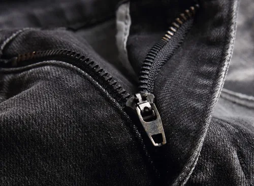 Miniatura 7 de XIMXIMMTIAN Jeans rectos para hombre, estilo motociclista, desgastados, desgastados, desgastados, rectos