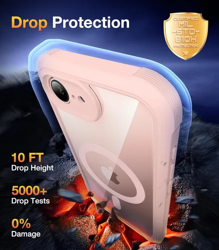 Miniatura 172 de Diaclara Funda diseñada para iPhone 16, mejorada [protección completa de la cámara], carcasa resistente de cuerpo completo con protector de pantalla
