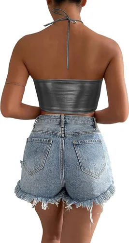 Miniatura 2 de krtwrnt Atuendos de festival para mujer Rave Crop Top