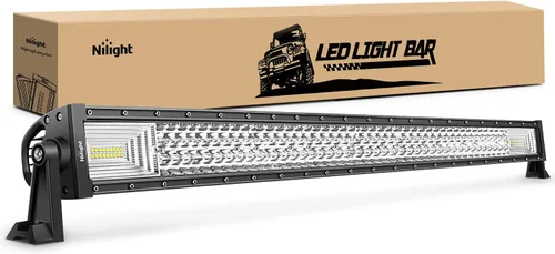 Miniatura 11 de Barra de luz led Nilight, de 21", combo de foco de 100 vatios e inundación, una fila de 9,000 lúmenes, para todo terreno, led 3D antiniebla y luz