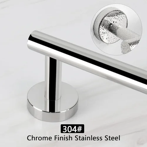 Miniatura 6 de NearMoon Toallero de baño, soporte grueso de acero inoxidable para toallas de ducha montado en la pared para baño, longitud total de 26 pulgadas
